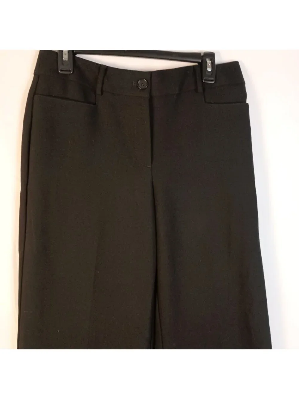 Ann Taylor LOFT Curvy High Waist Wide Leg Trouser Pants Black Women Size 6 - Picture 2 of 7